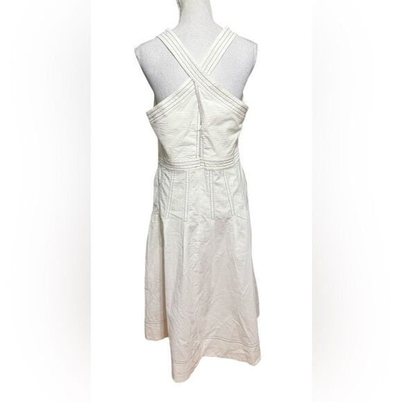 Maeve Alessandra Cross-Back Midi Dress Ivory - Picture 4 of 5